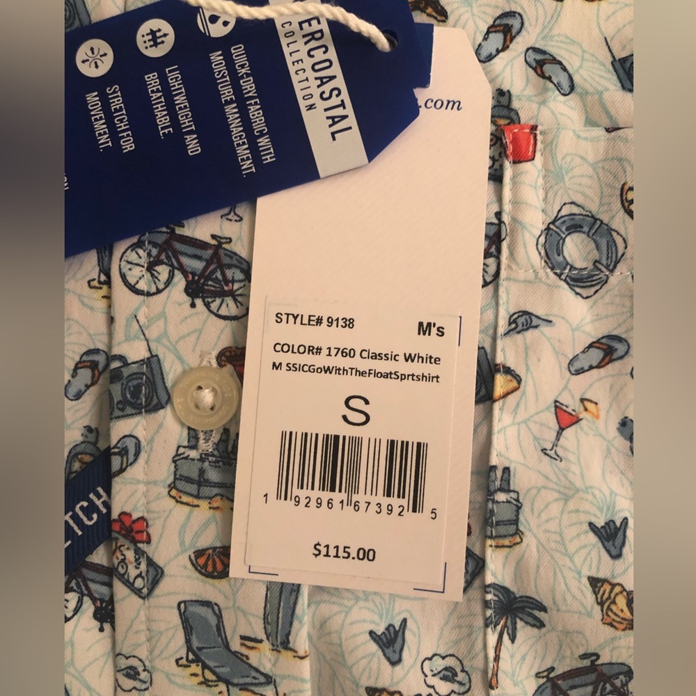 New Mens Southern Tide Go With The Float SS Sport Shirt Stretch Beach Fishing - Picture 9 of 12
